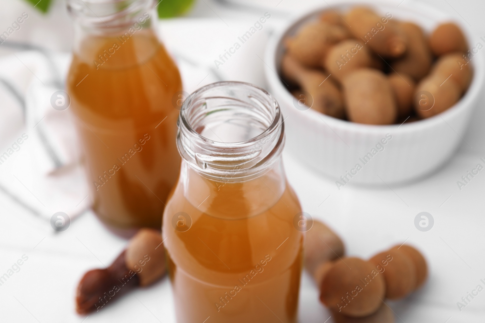 Photo of Closeup view of freshly made tamarind juice