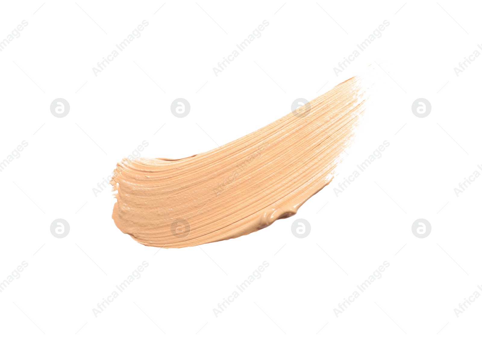 Photo of Smear of skin foundation isolated on white, top view