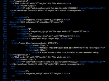 Source code written in programming language on black background