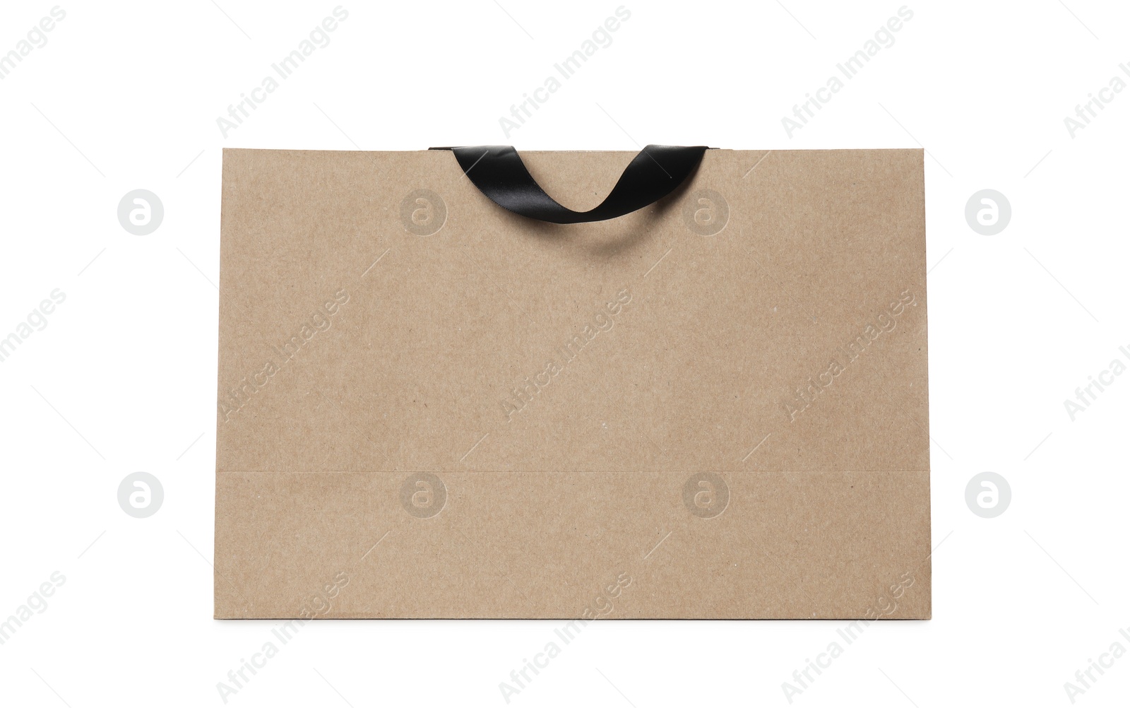 Photo of Paper shopping bag isolated on white. Mock up for design