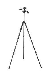 Photo of Modern tripod for camera isolated on white