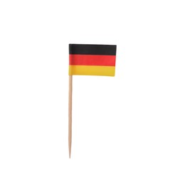 Small paper flag of Germany isolated on white