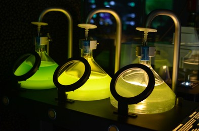 Sample with bacterias exhibited in microbe museum