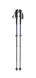 Photo of Pair of trekking poles on white background. Camping tourism