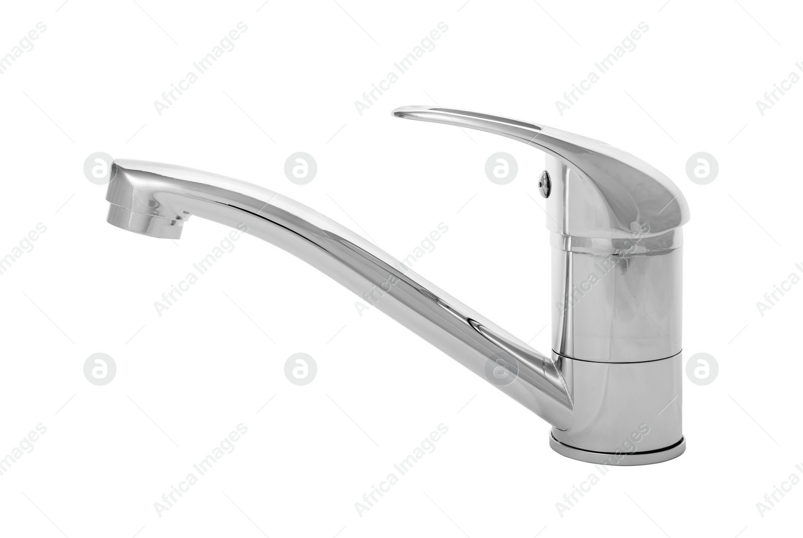 Photo of Single handle water tap isolated on white