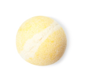 Photo of Bath bomb on white background. Spa product