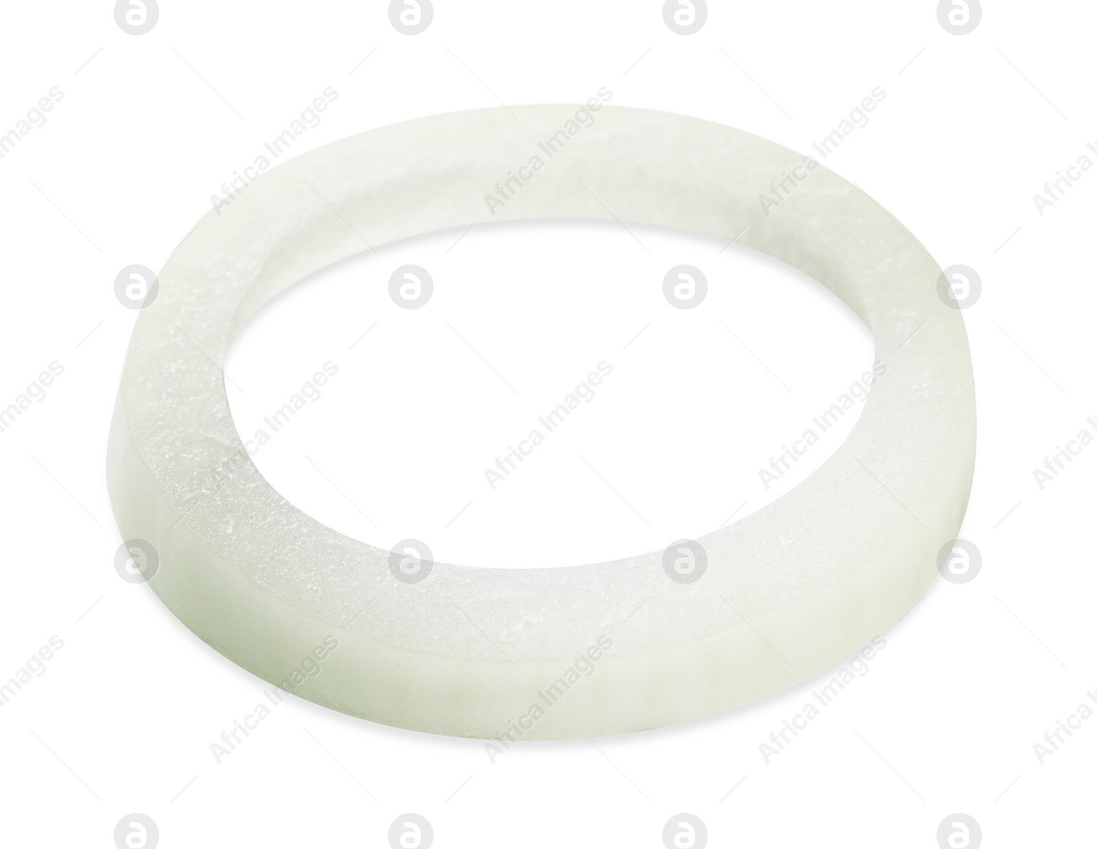 Photo of Fresh ripe onion ring isolated on white