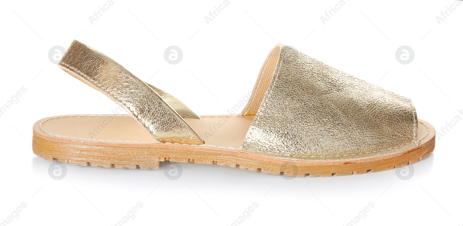 Photo of Female shoe on white background