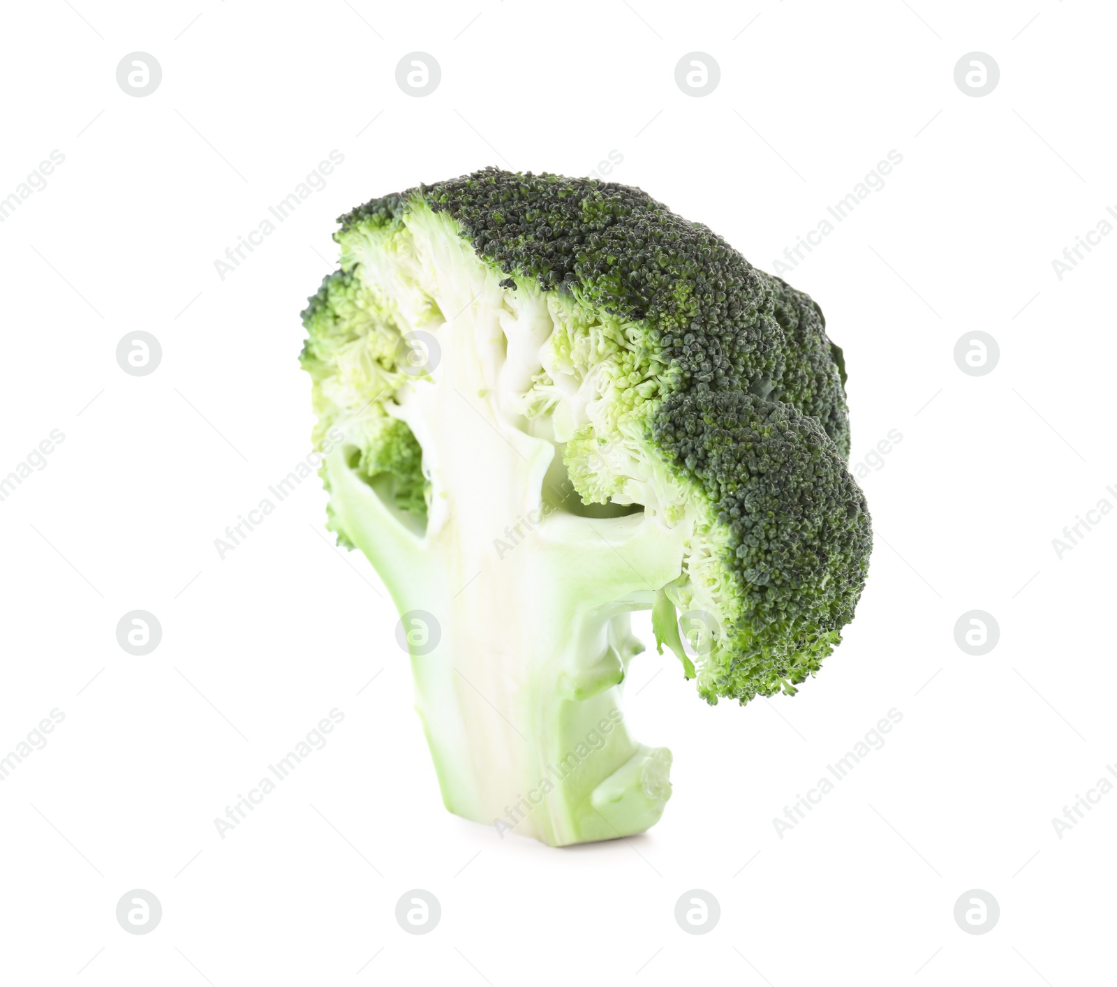 Photo of Fresh green broccoli isolated on white. Organic food