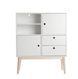 Photo of Stylish dresser on white background. Furniture for wardrobe room