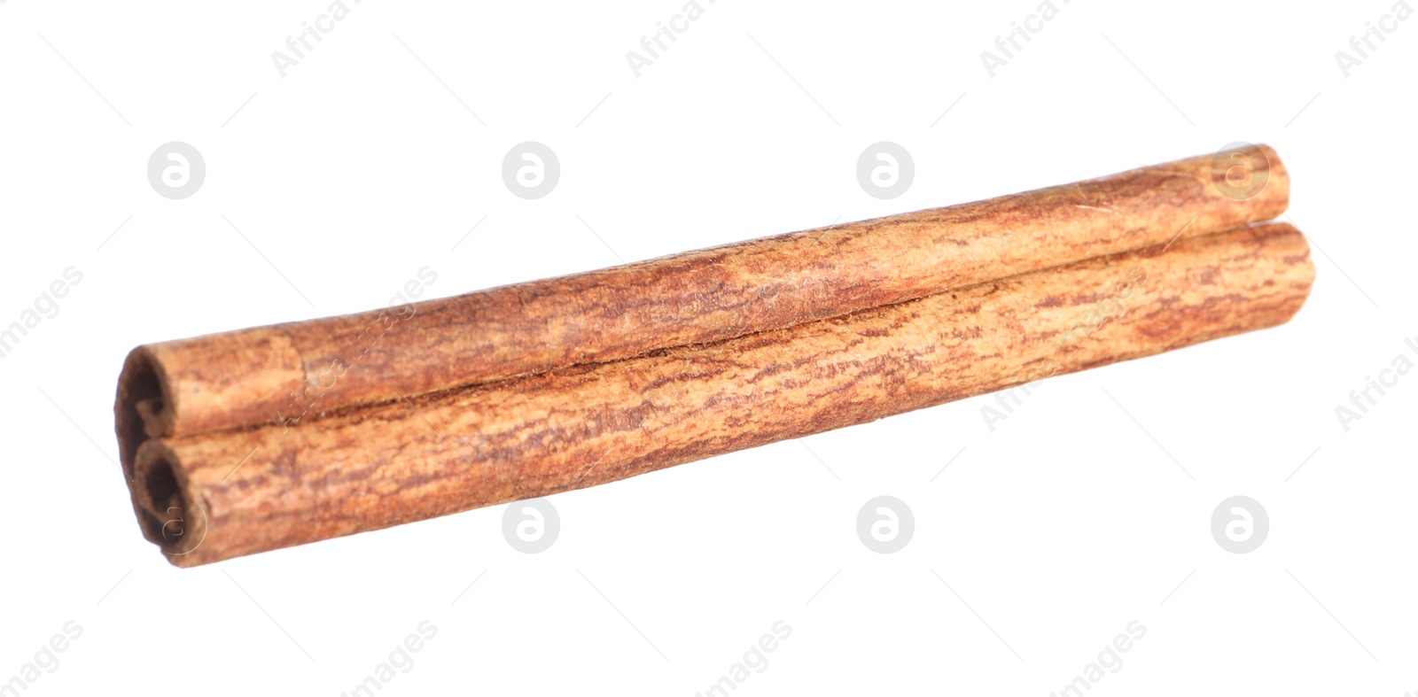 Photo of One aromatic cinnamon stick isolated on white