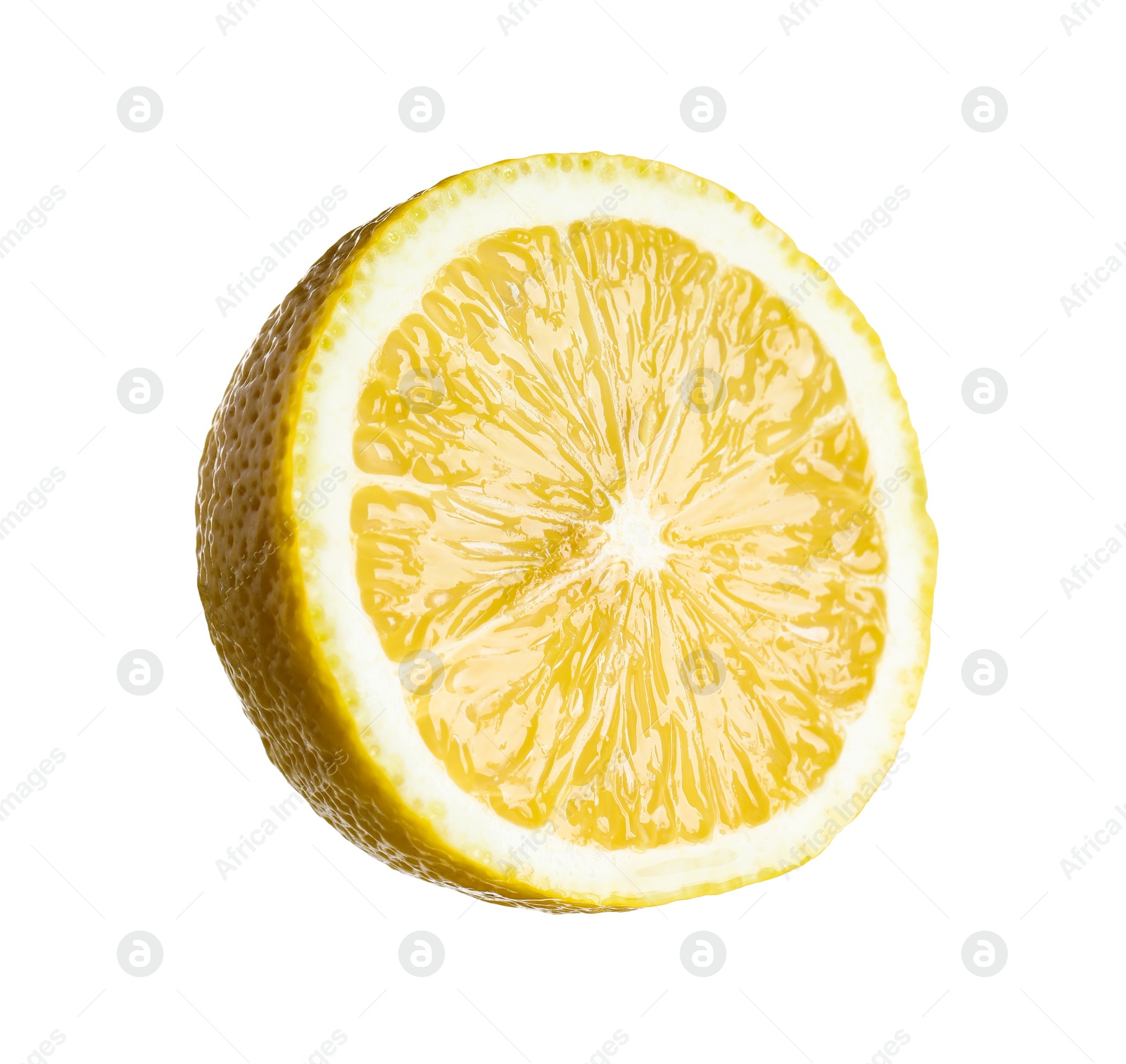 Photo of Half of fresh lemon isolated on white