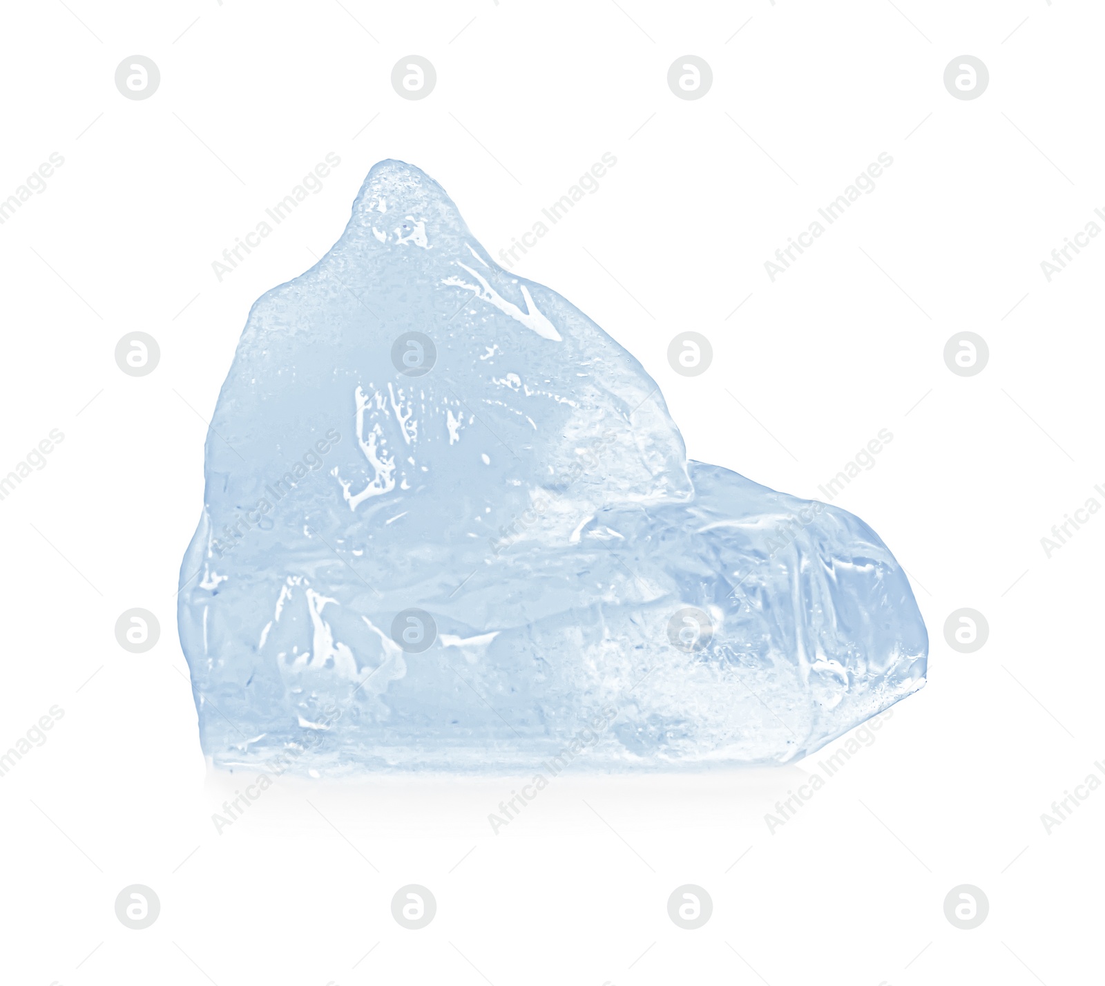 Photo of One piece of clear ice isolated on white