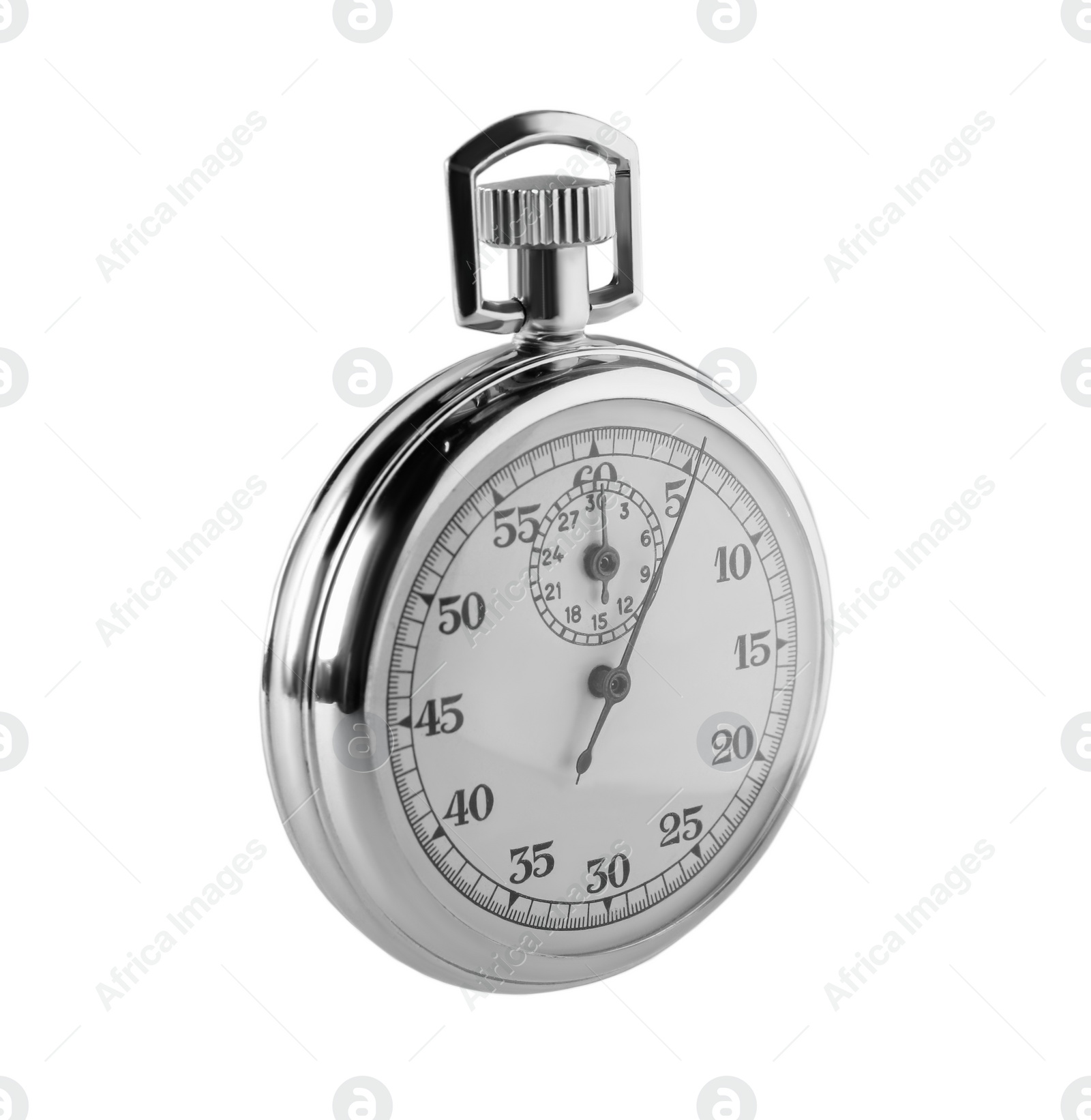 Photo of Vintage timer isolated on white. Measuring tool