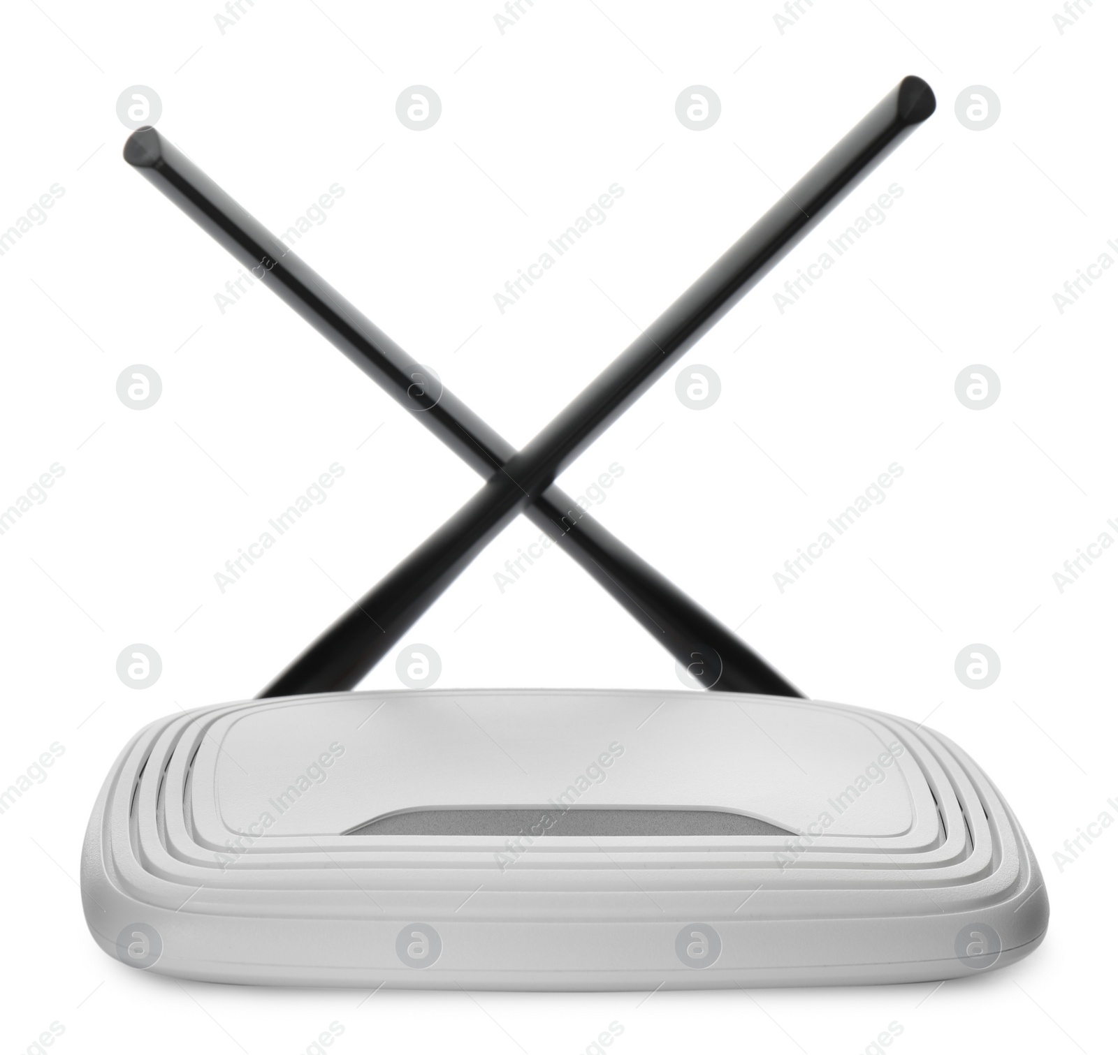 Photo of New modern Wi-Fi router isolated on white