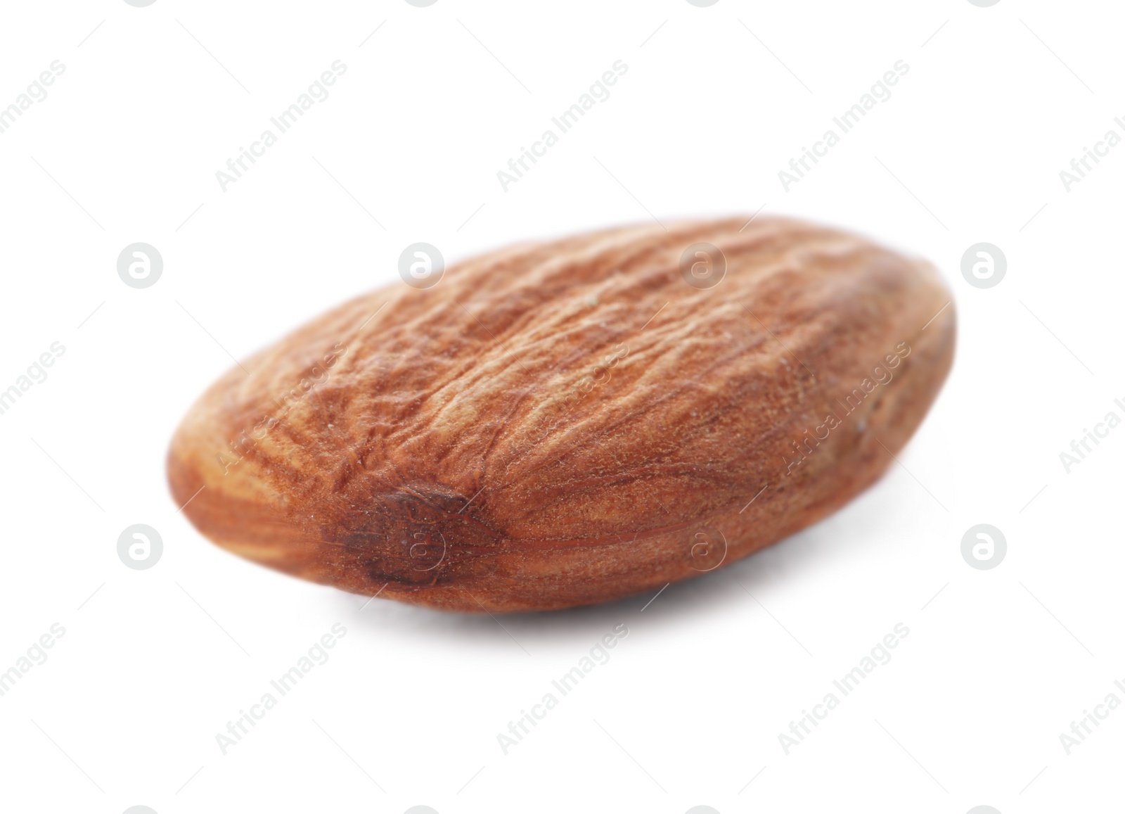 Photo of Organic almond nut on white background. Healthy snack