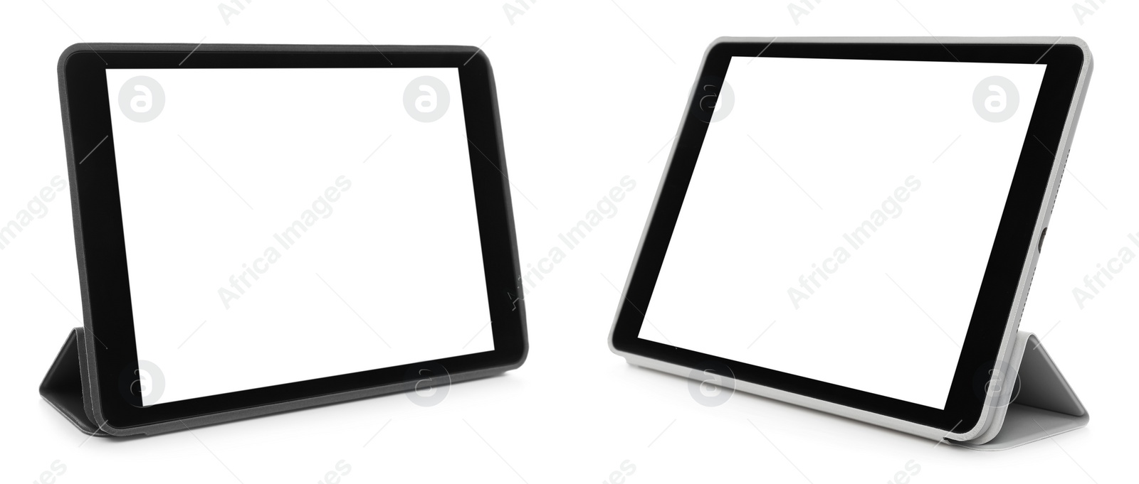 Image of Tablet computers on white background. Mockup for design