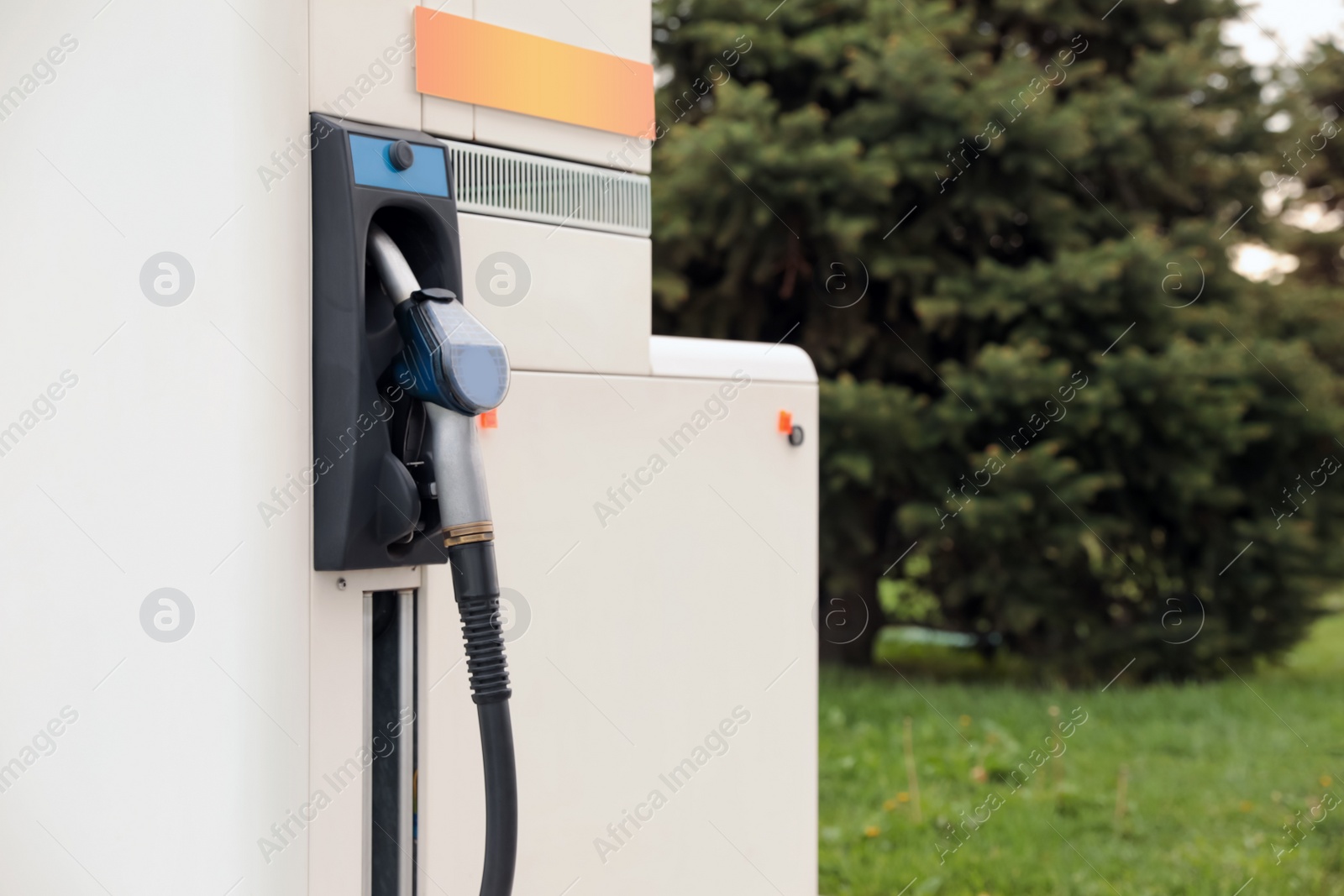 Photo of Gasoline pump at modern gas filling station