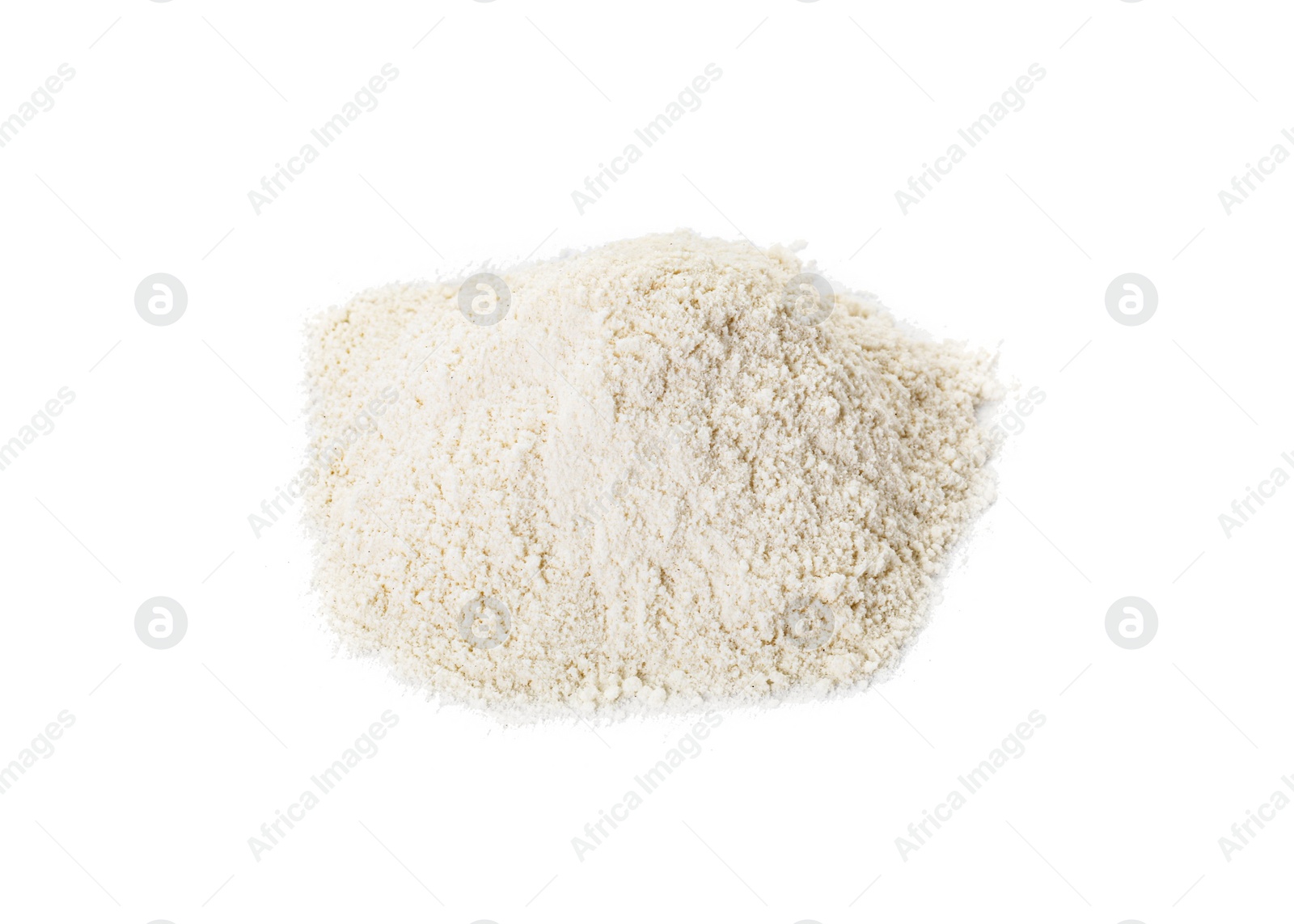 Photo of Pile of baking powder isolated on white