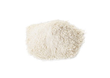 Pile of baking powder isolated on white