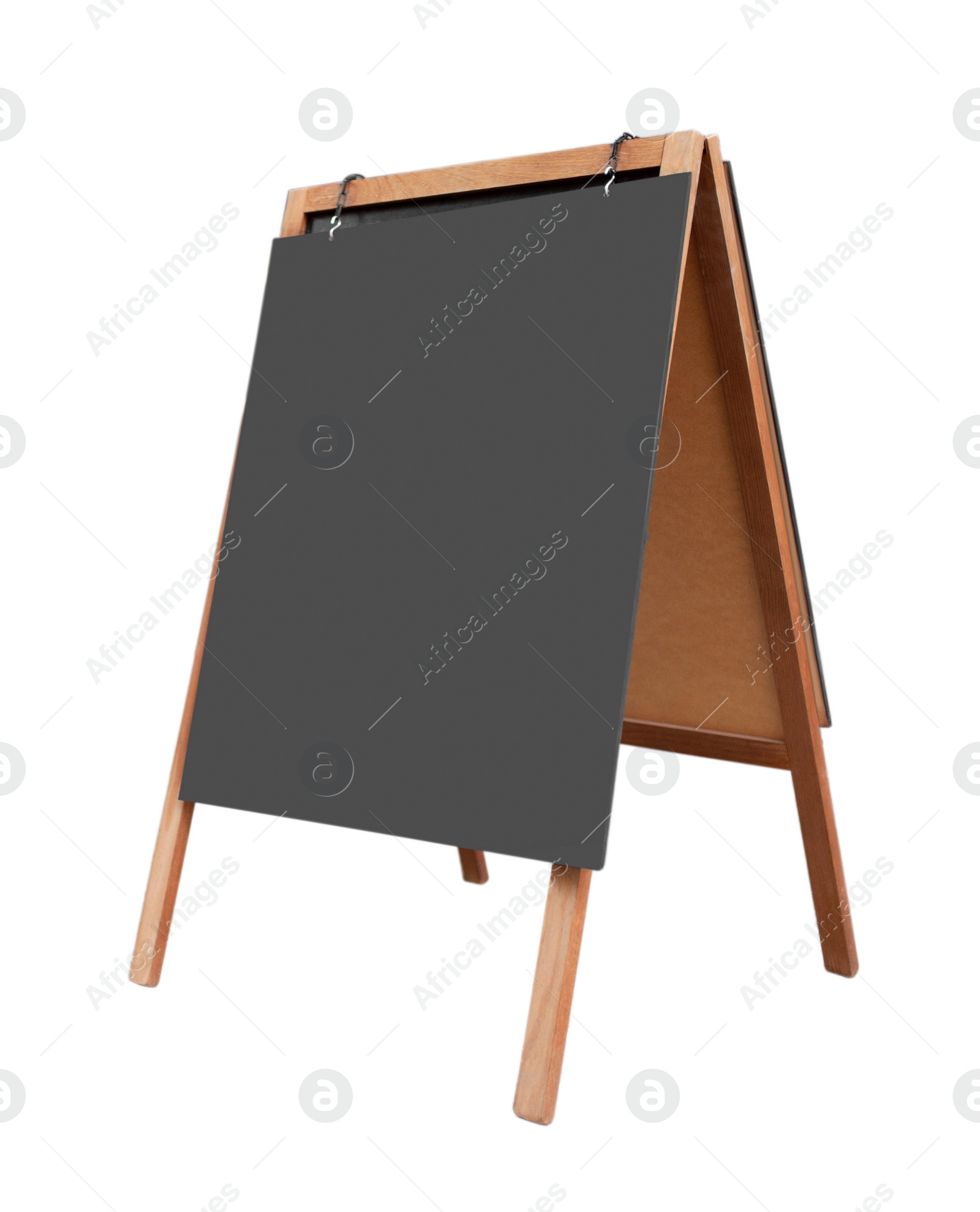 Image of Blank advertising A-board on white background. Mockup for design