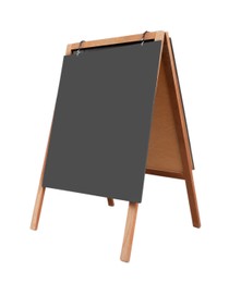 Image of Blank advertising A-board on white background. Mockup for design