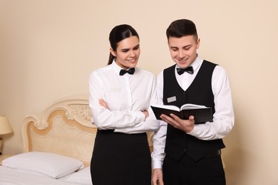 Photo of Young people attending professional butler courses in hotel