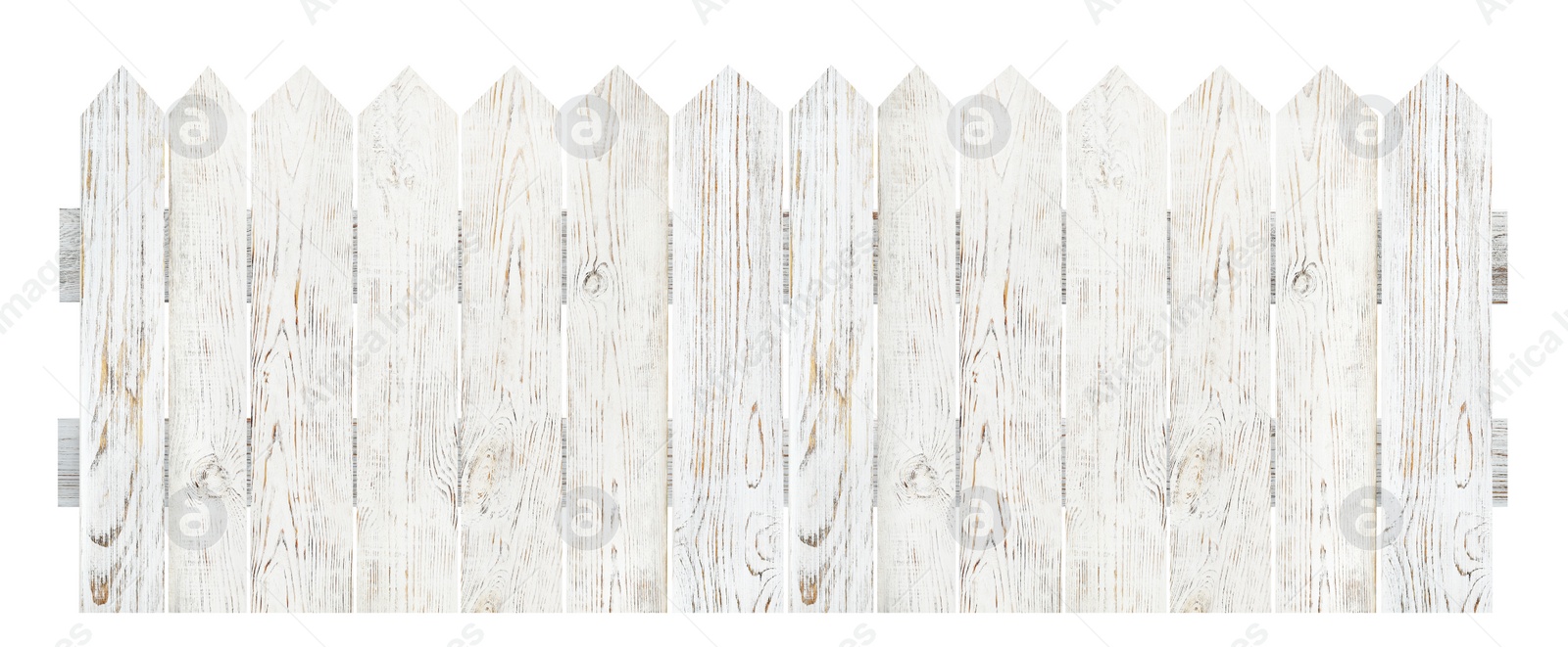 Image of Wooden fence isolated on white. Enclosing structure