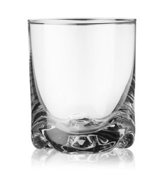 Photo of Empty glass for whiskey isolated on white