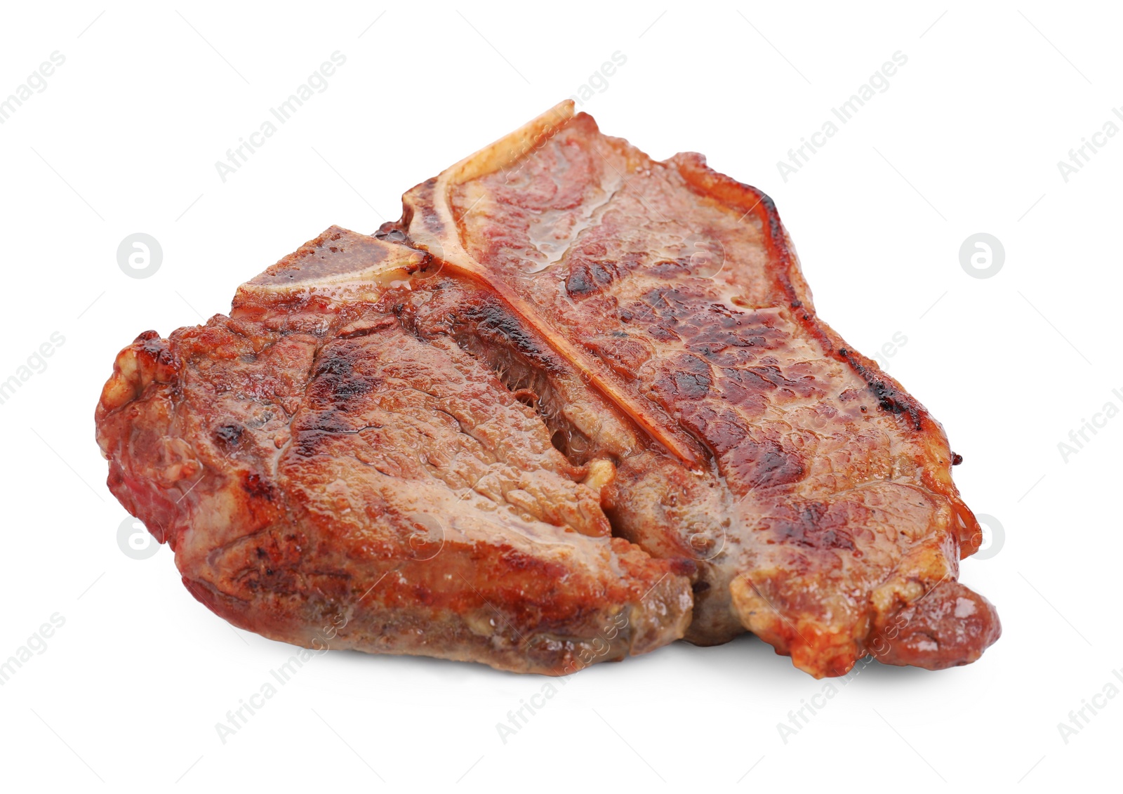 Photo of Delicious fried beef meat isolated on white