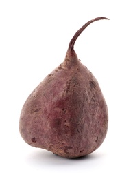 Photo of Organic beet on white background. Taproot vegetable