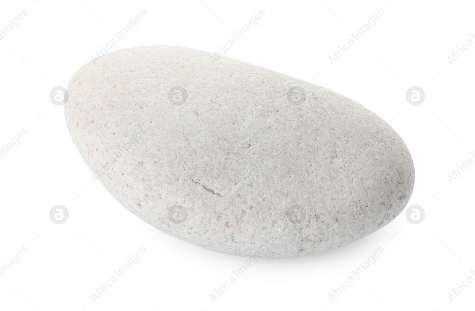 Photo of One stone isolated on white. Sea pebble