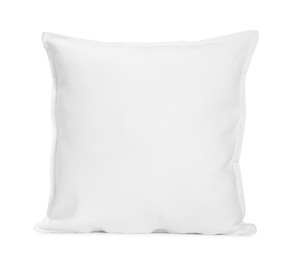 One new soft pillow isolated on white