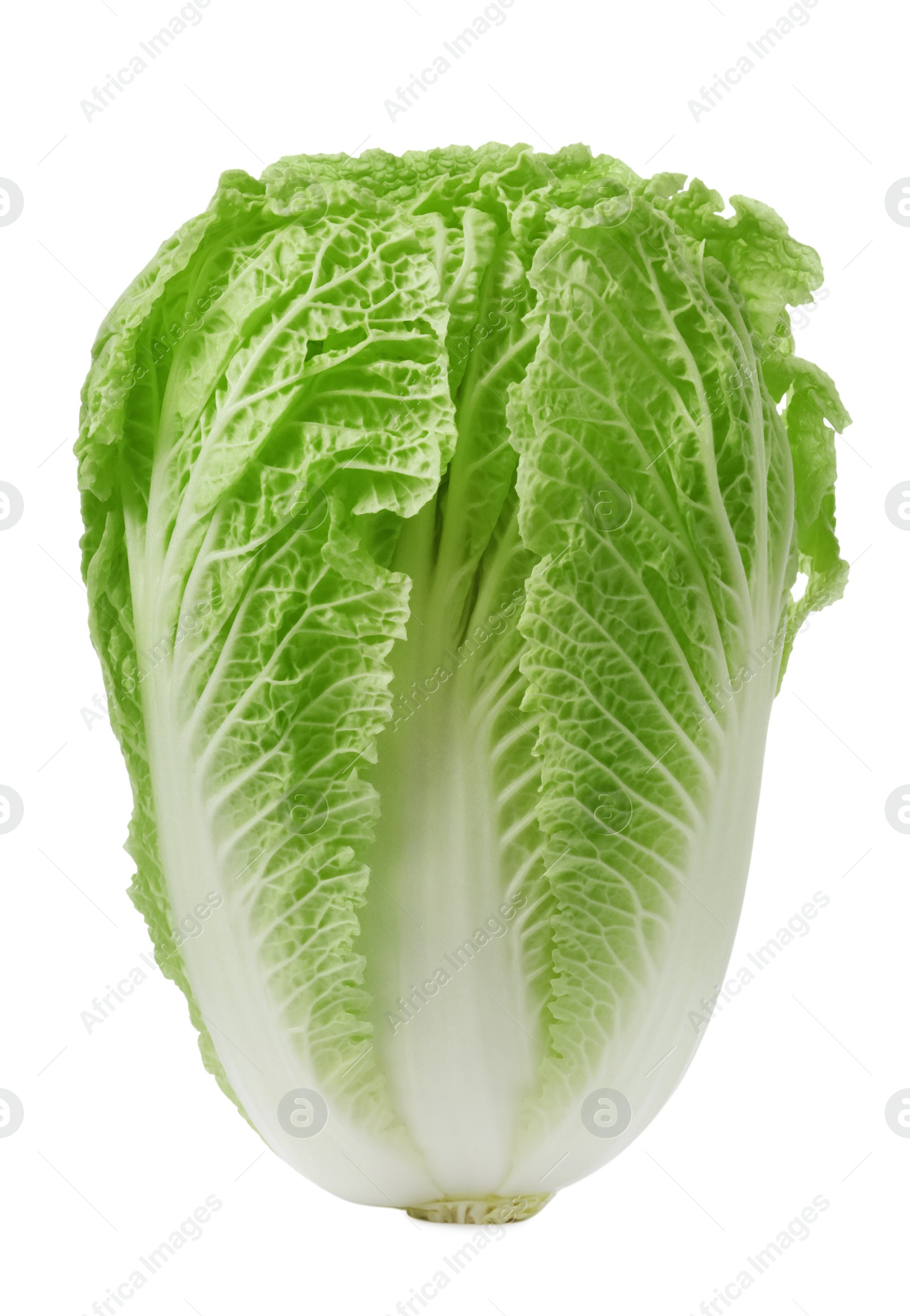 Photo of Fresh tasty Chinese cabbage isolated on white