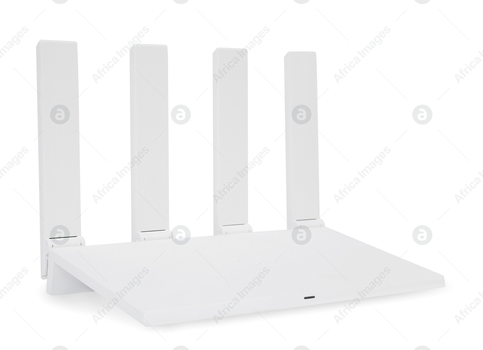 Photo of One modern Wi-Fi router isolated on white