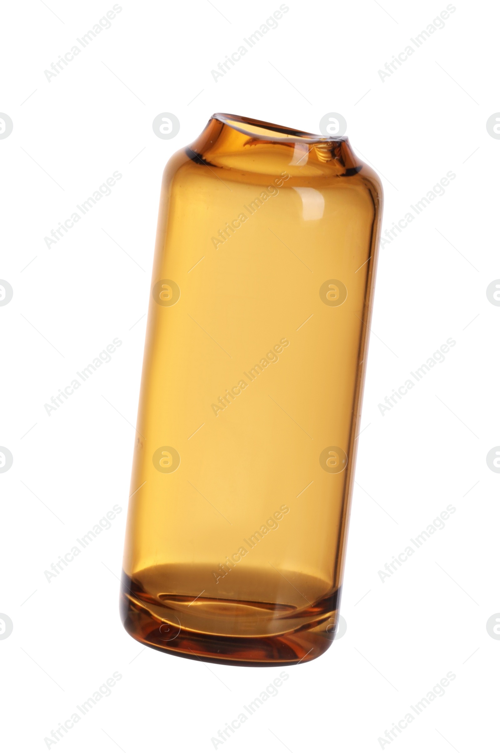 Photo of Open empty glass ampoule isolated on white