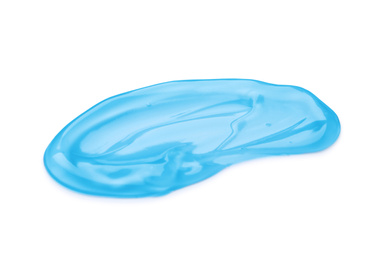 Photo of Sample of transparent cosmetic gel on white background