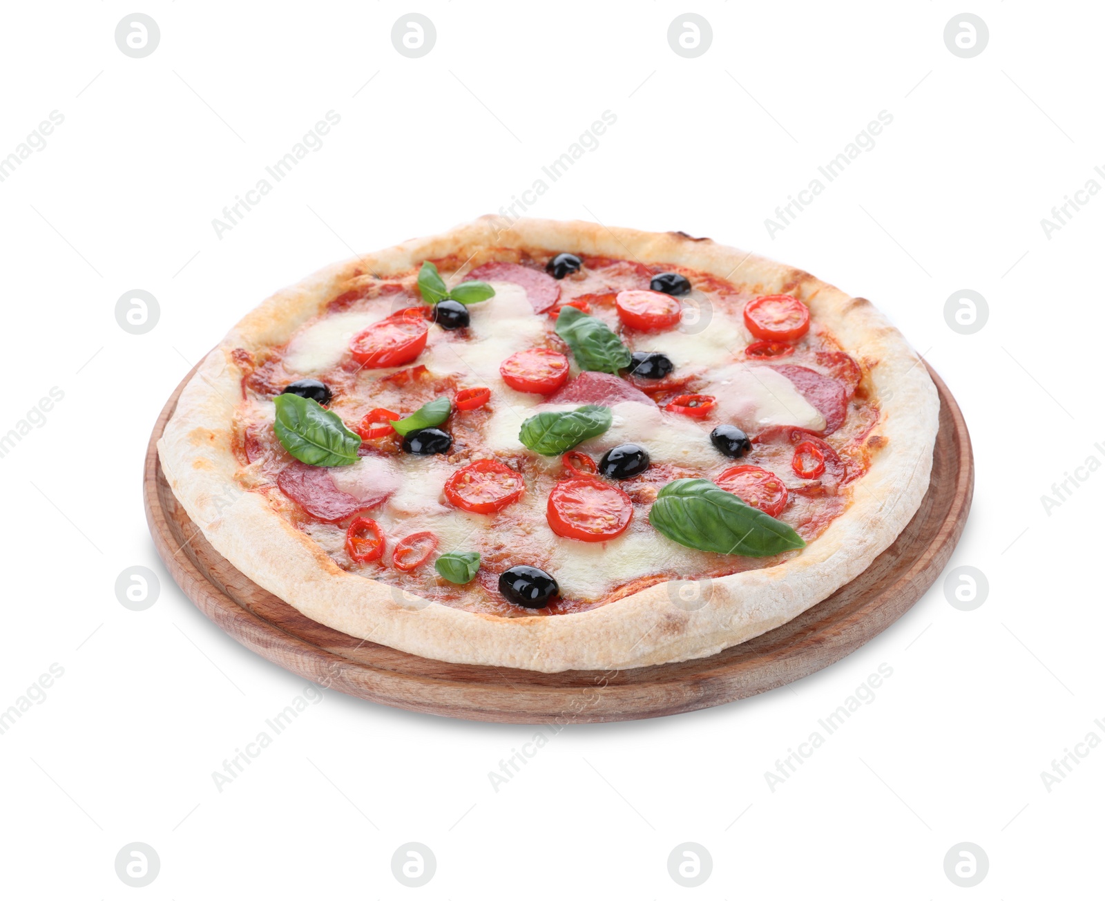 Photo of Hot delicious pizza Diablo isolated on white