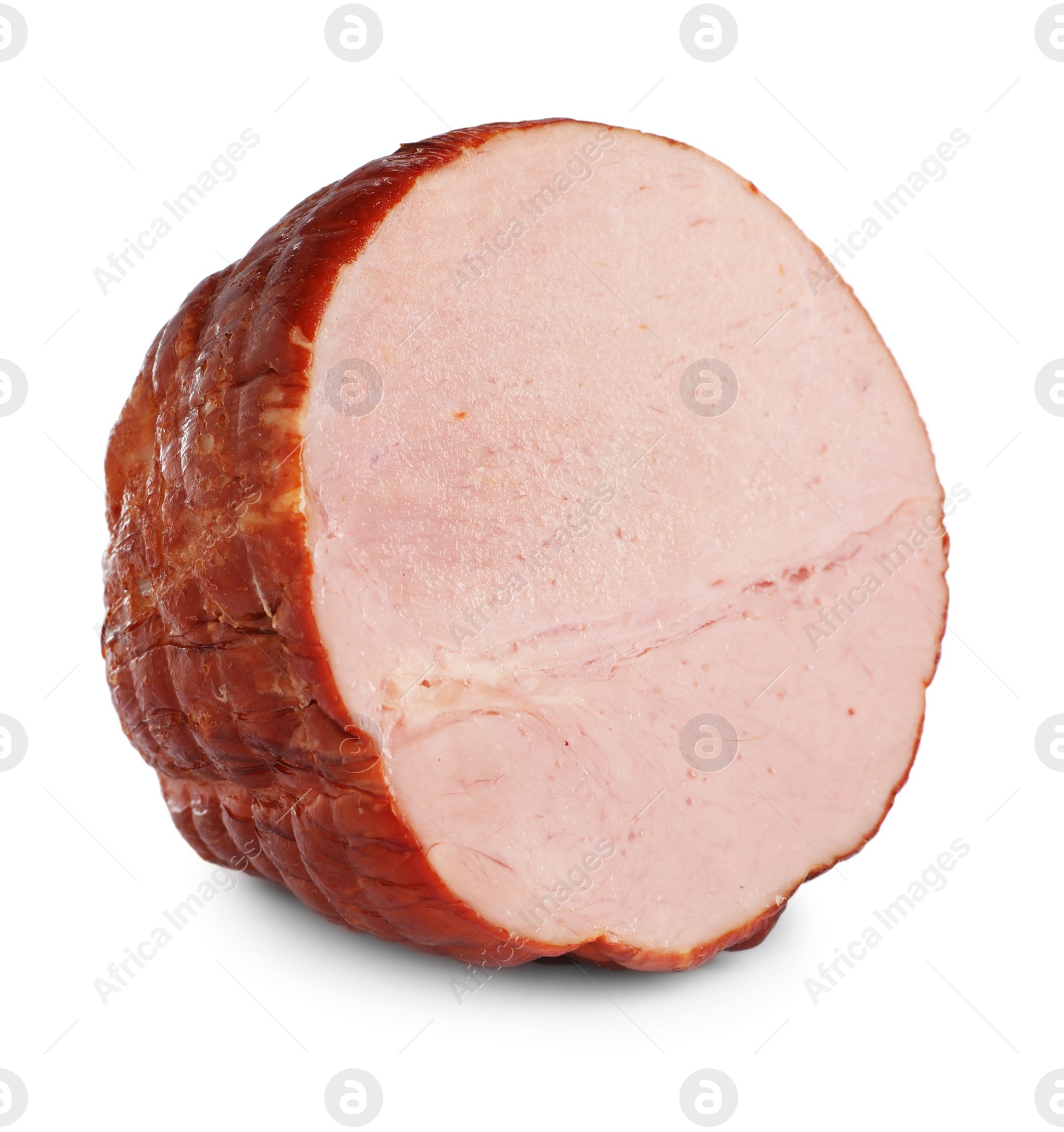 Photo of Piece of delicious ham isolated on white