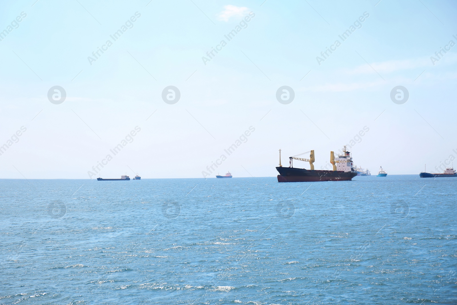 Photo of Beautiful view of ships in sea on sunny day