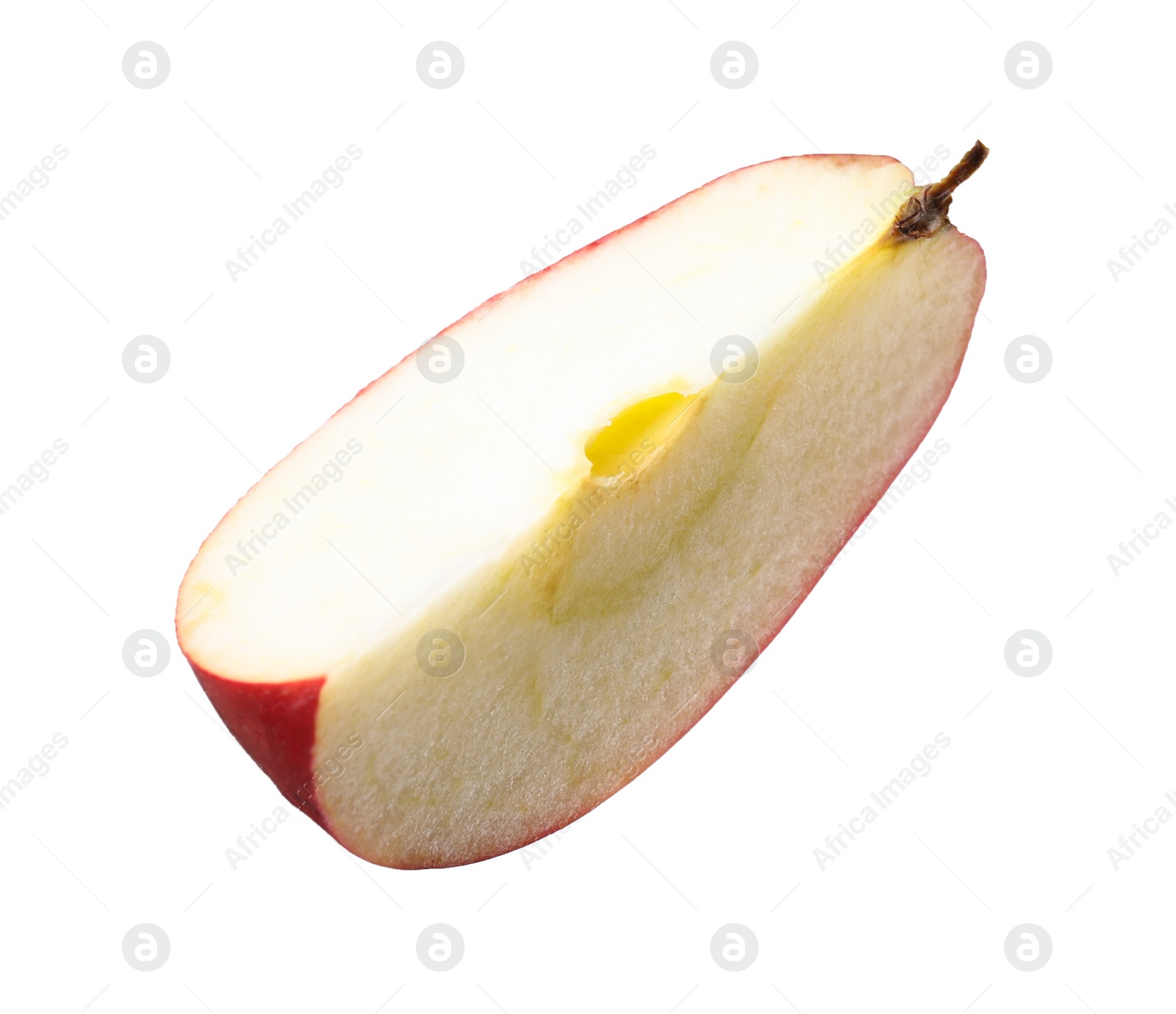 Photo of Piece of ripe red apple isolated on white