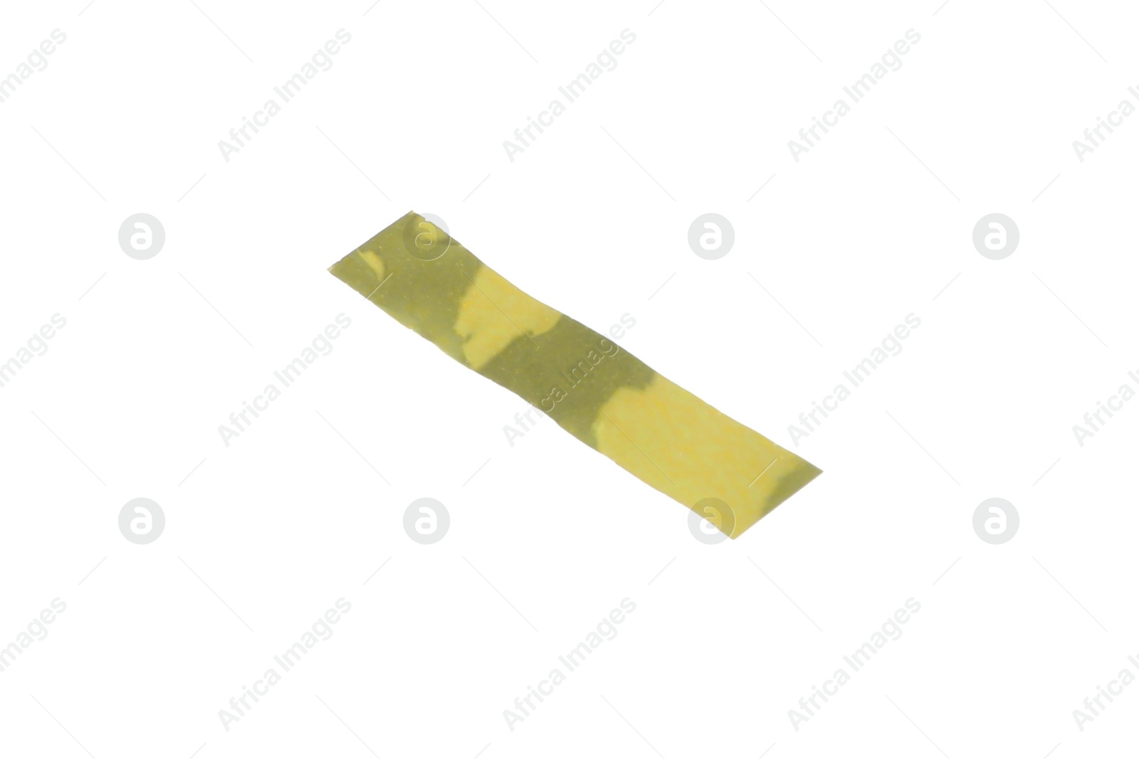 Photo of Piece of golden confetti isolated on white