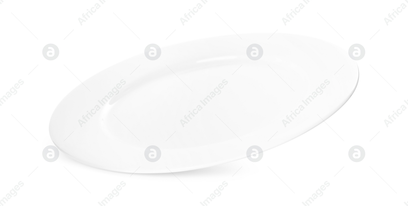 Photo of Clean empty ceramic plate isolated on white