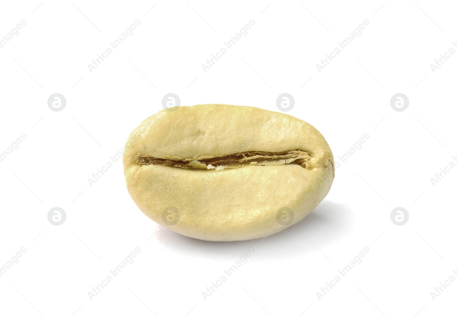 Photo of Organic green coffee bean on white background