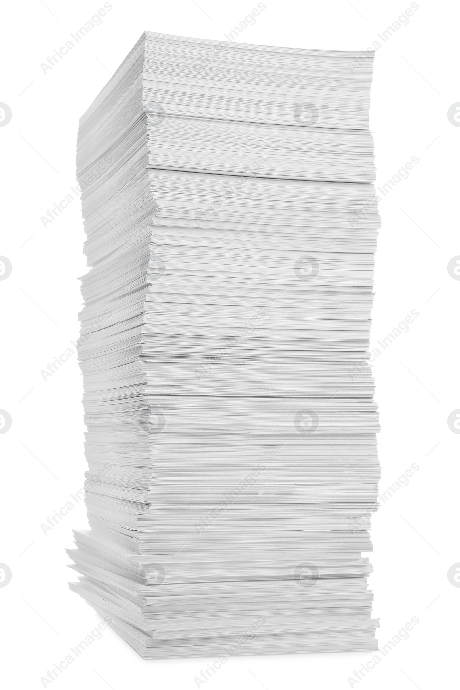 Photo of Stack of paper sheets isolated on white