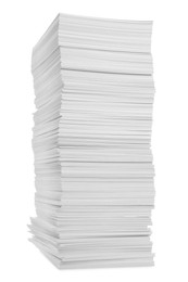 Photo of Stack of paper sheets isolated on white