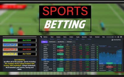 Illustration of Page of sports betting site with data