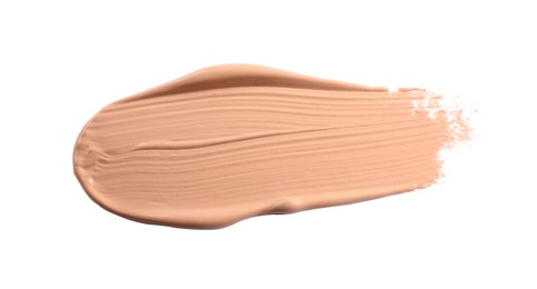 Sample of skin foundation on white background