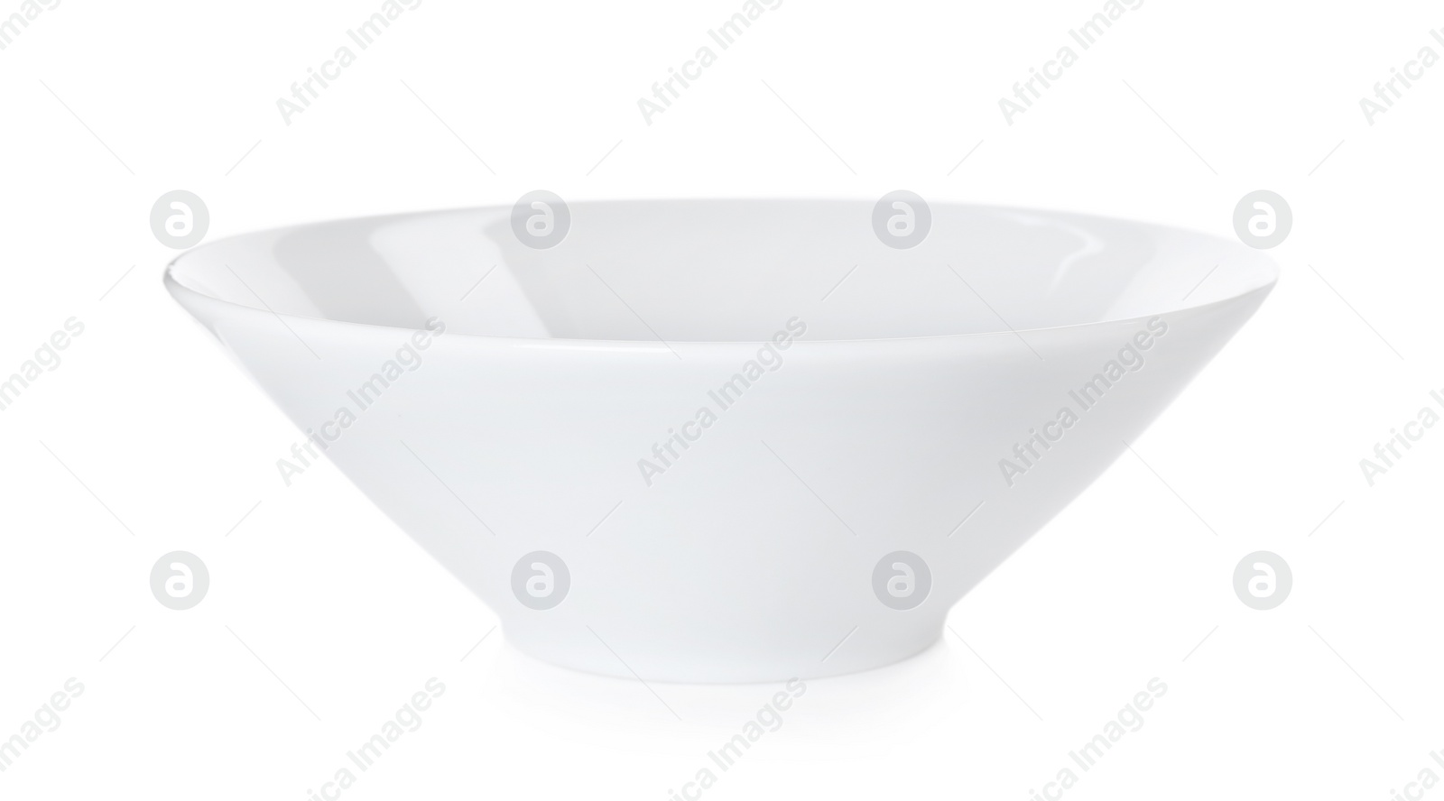 Photo of New beautiful ceramic bowl isolated on white