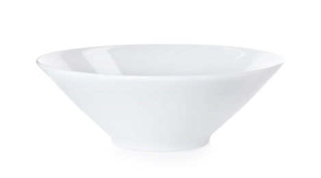 New beautiful ceramic bowl isolated on white